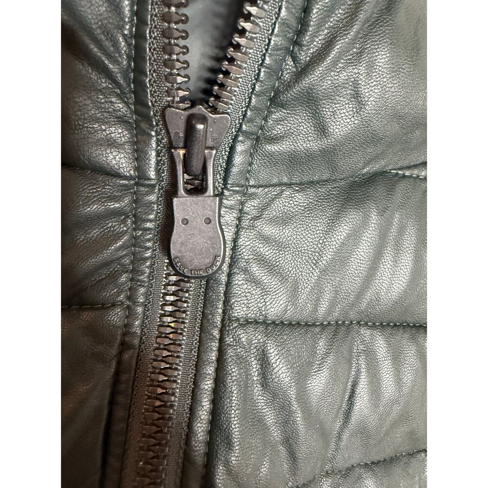 Save The Duck Womens Laura Water-Resistant Hooded Puffer Jacket Dark Green $229 - Picture 8 of 8